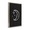 Stupell Industries Moon & Stars on Black Framed Floater Canvas Wall Art Design by JJ Design House LLC